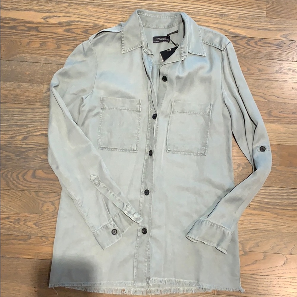 ⚡️NWT ZARA ARMY SHIRT⚡️Size Small